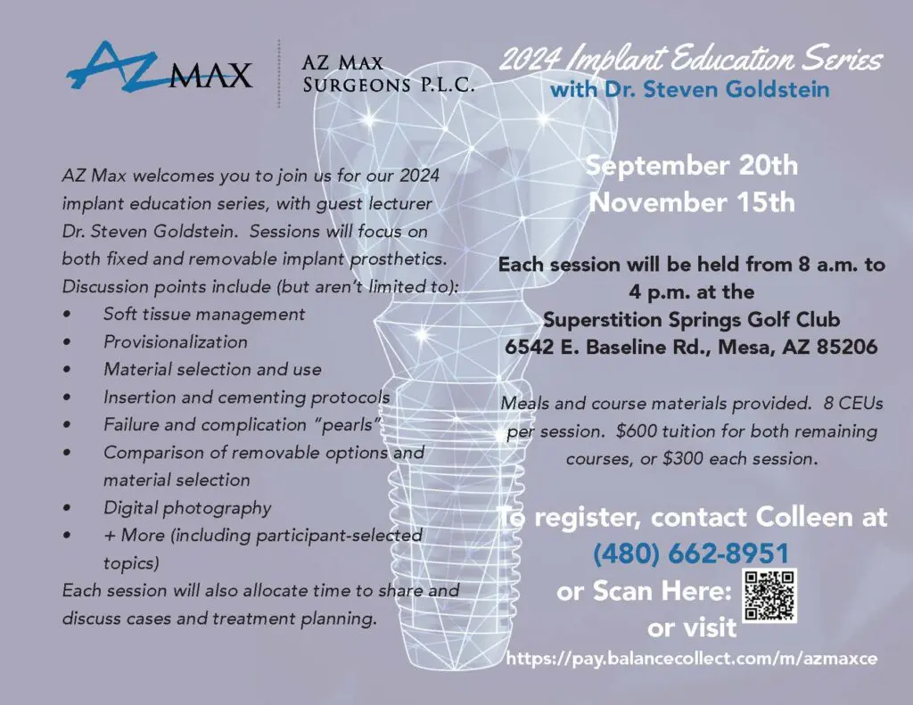 2024 Last 2 Sessions Goldstein Dental Implant Series